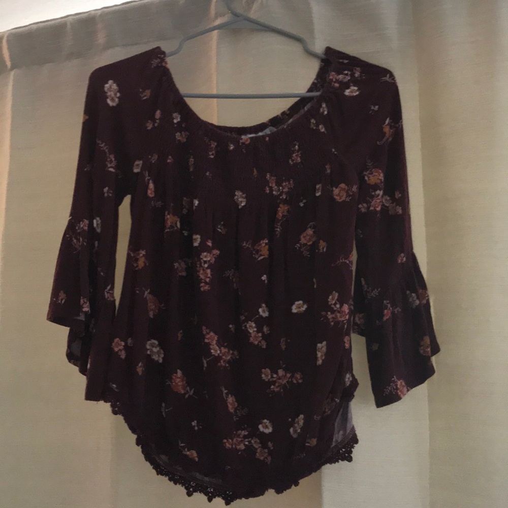 Floral off the shoulder top